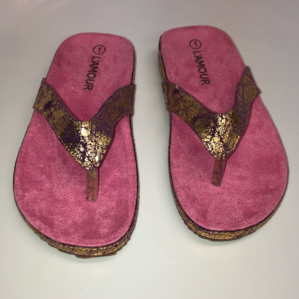 Lamour Flip Flops/ Sandals Style 512 Fuchsia